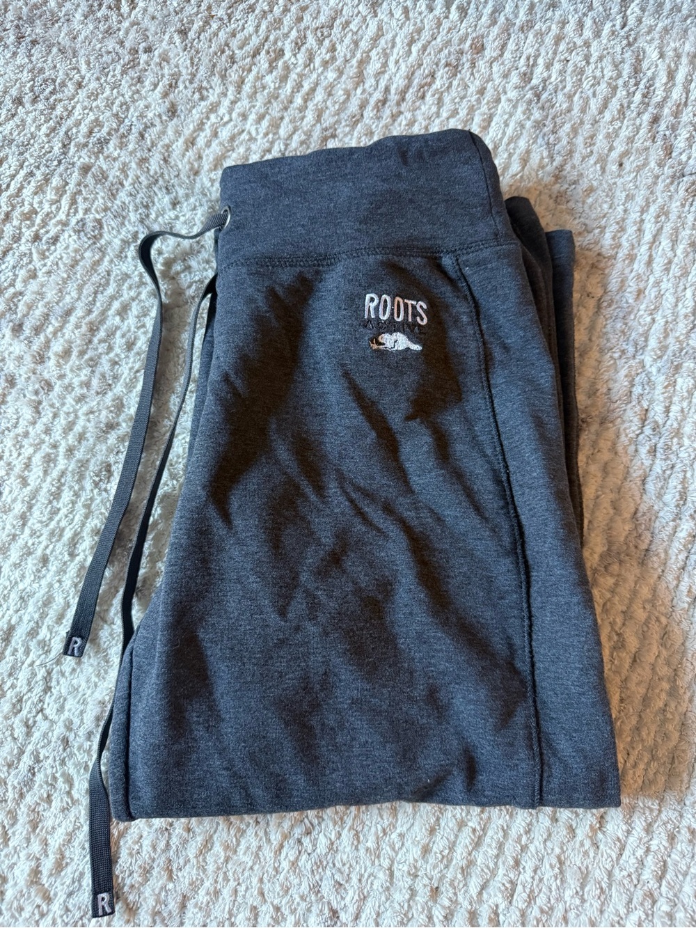 Roots Charcoal Gray Women's Sweatpants with Drawstring